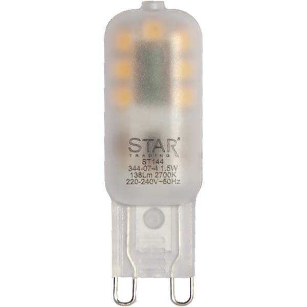 LED lampa G9 | Halo LED | frostad | 2700K | 1.5W | 2st [Star Trading] 362042 - 1