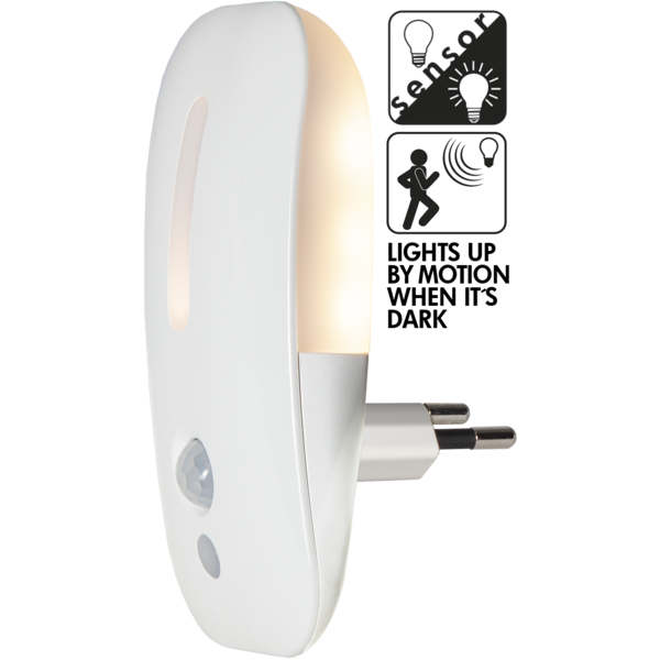 LED nattlampa | sensor | vägguttag | vit [Star Trading]⭐ 361726 - 1