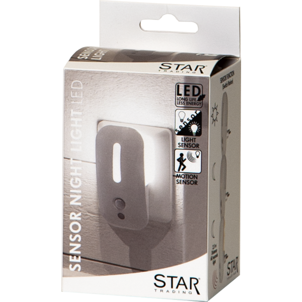 LED nattlampa | sensor | vägguttag | vit [Star Trading]⭐ 361726 - 4