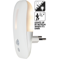 LED nattlampa | sensor | vägguttag | vit [Star Trading] 361726