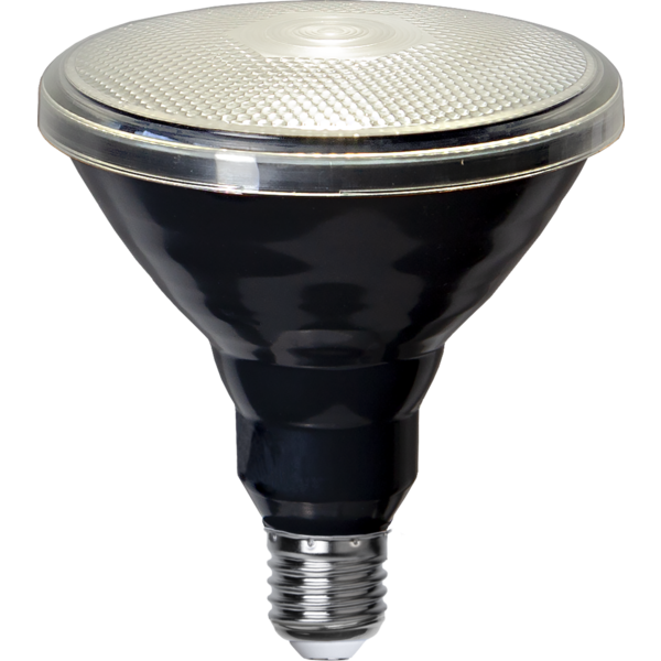 LED spotlight E27 | PAR38 svart | utomhus | 4000K | 15W [Star Trading] 361877 - 1