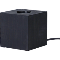 Lampfot E27 Kub | 9cm | svart [Star Trading]⭐ 361978