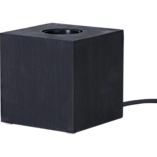 Lampfot E27 Kub 9cm | svart [Star Trading] 361978 - 1