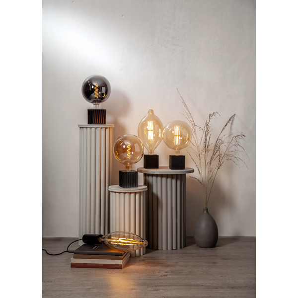 Lampfot E27 Kub 9cm | svart [Star Trading] 361978 - 4