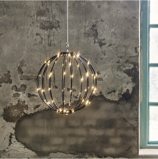 Ljusboll Ø30cm 96 LED | svart [Star Trading] 361406 - 2