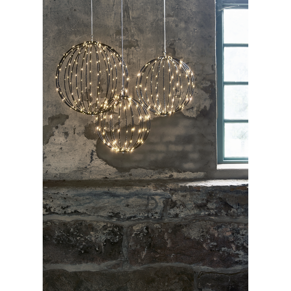 Ljusboll Ø30cm 96 LED | svart [Star Trading] 361406 - 3