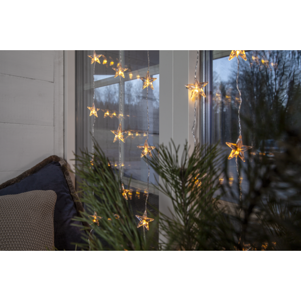 Ljusgardin Star Curtain | varmvit | 0,9m x 1,2m | 30 LED [Star Trading] 361562 - 3