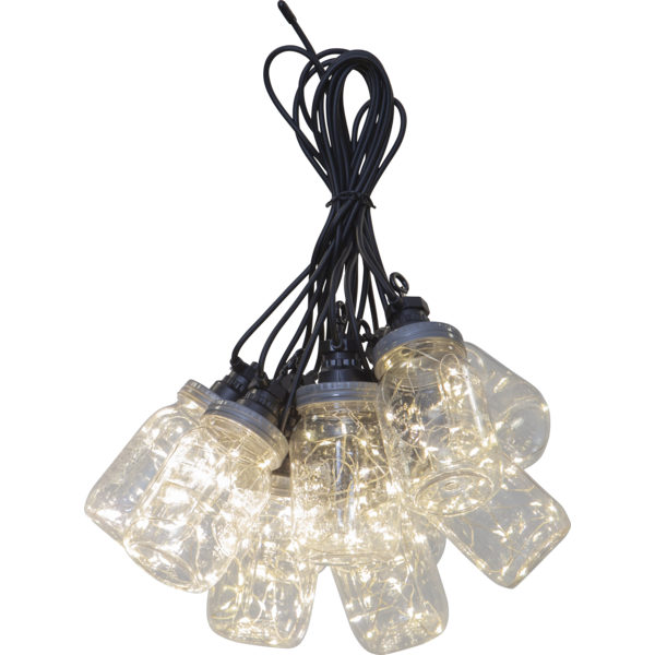 Ljusslinga Circus Bottle | 450cm | 10 lampor | transparent [Star Trading] 501753 - 1