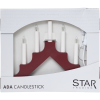 Ljusstake Ada | 7-arm | trä | röd [Star Trading]⭐ 361275 - 4