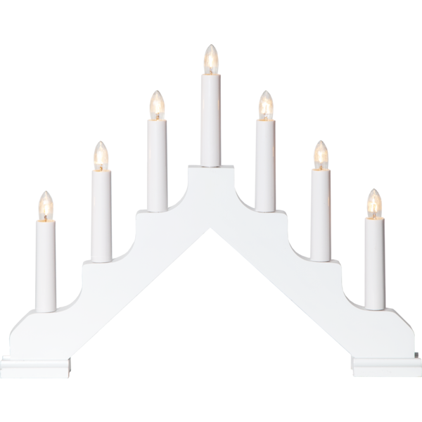 Ljusstake Ada | 7-arm | trä | vit  [Star Trading] 361277 - 1