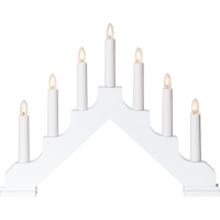 Ljusstake Ada | 7-arm | trä | vit  [Star Trading] 361277