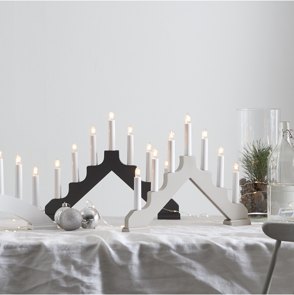 Ljusstake Ada | 7-arm | trä | vit  [Star Trading] 361277 - 2