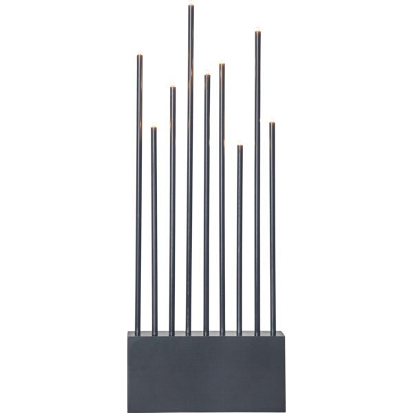 Ljusstake Buzz | 9 ljus | svart [Star Trading] 501803 - 1