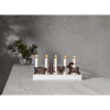 Ljusstake Julia | 5 ljus | brun & vit [Star Trading] 501519 - 2