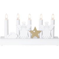 Ljusstake Julia | 5 ljus | vit [Star Trading] 362073