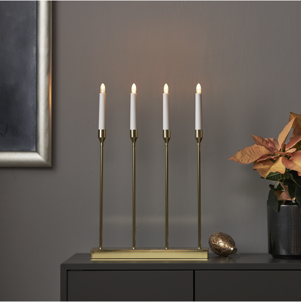 Ljusstake Lottie | 4 ljus | guld [Star Trading] 501810 - 2