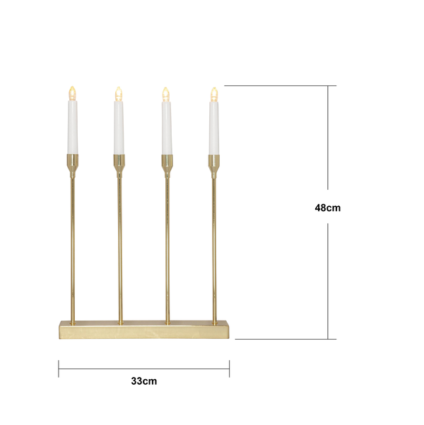 Ljusstake Lottie | 4 ljus | guld [Star Trading] 501810 - 3