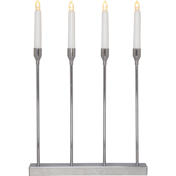 Ljusstake Lottie | 4 ljus | silver [Star Trading] 501809 - 1