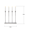 Ljusstake Lottie | 4 ljus | silver [Star Trading] 501809 - 3