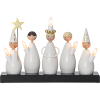 Ljusstake Luciakör | 5 ljus | vit [Star Trading] 361285