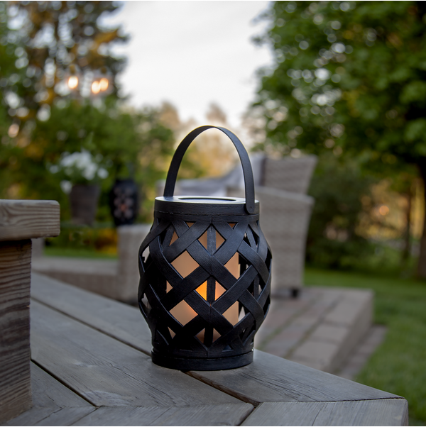 Lykta Flame Lantern 16cm | svart [Star Trading] 501735 - 2