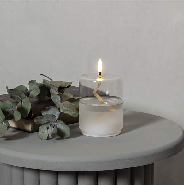 Lykta Flamme Float Cylinder | Ø8cm x 13cm | vit [Star Trading] 501541 - 1