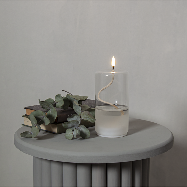 Lykta Flamme Float Cylinder | Ø8cm x 17,5cm | vit [Star Trading] 501543 - 1