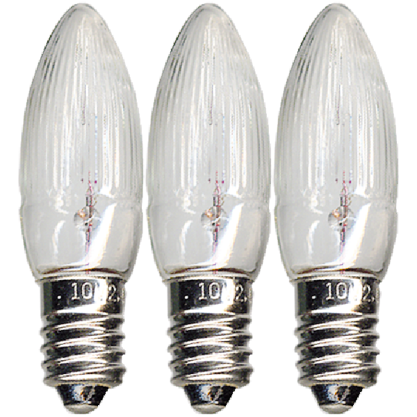 Reservlampa E10 dimbar | 14V 3W | 3st [Star Trading] 362002 - 1