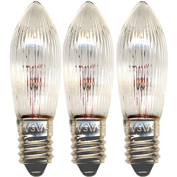 Reservlampa E10 dimbar | 23V 3W | 3st [Star Trading] 362001 - 1