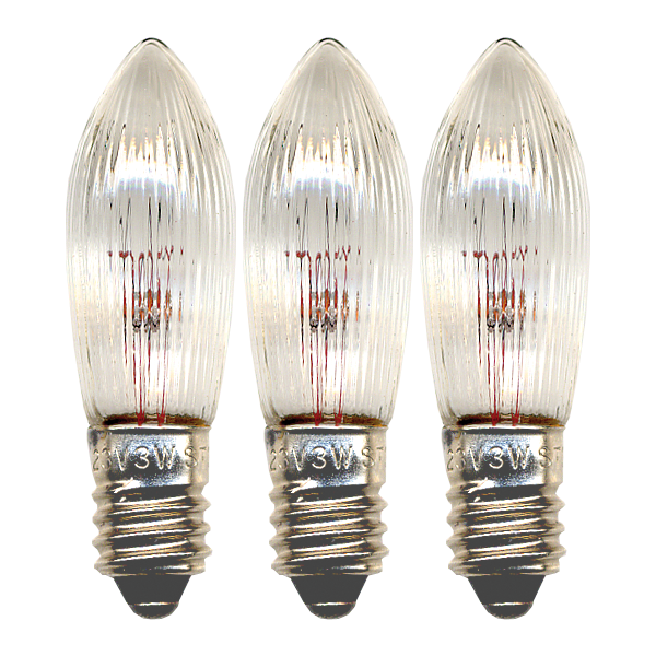 Reservlampa E10 dimbar | 34V 3W klar | 3st [Star Trading] 361374 - 1