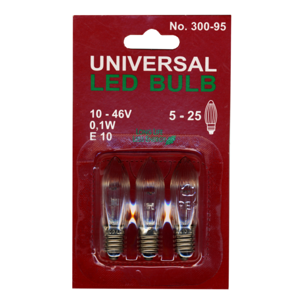 Reservlampa E10 utomhus | 10-55V 0,1-0,2W | 3st [Star Trading] 362009 - 3