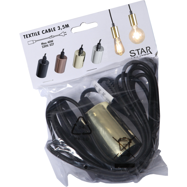 Sladdställ E27 3,5m | STIL mässing [Star Trading] 361969 - 9