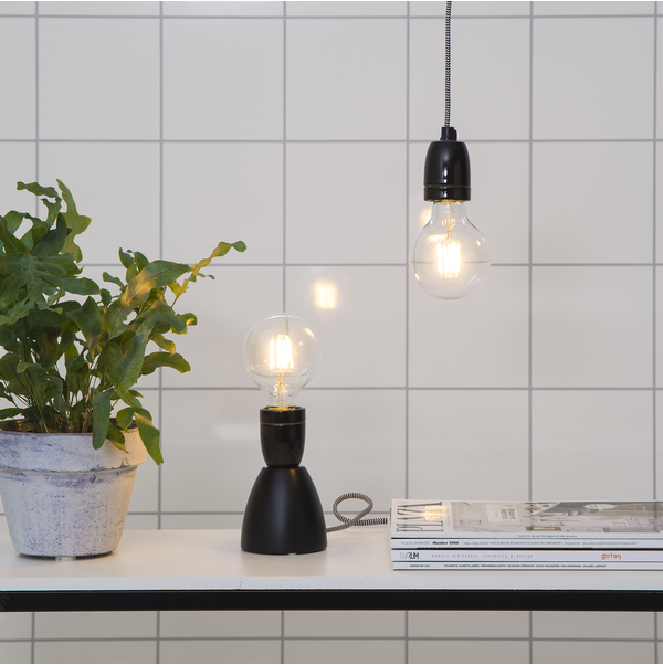 Sladdställ E27 5m | GLAZE svart/vit [Star Trading] 361963 - 2