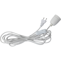 Sladdställ E27 5m | GLAZE vit [Star Trading] 361962