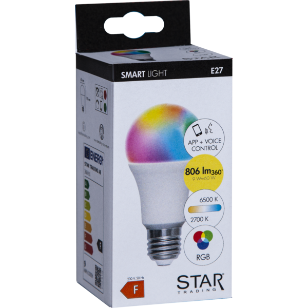 Smart lampa E27 dimbar | 9W [Star Trading] 361826 - 4