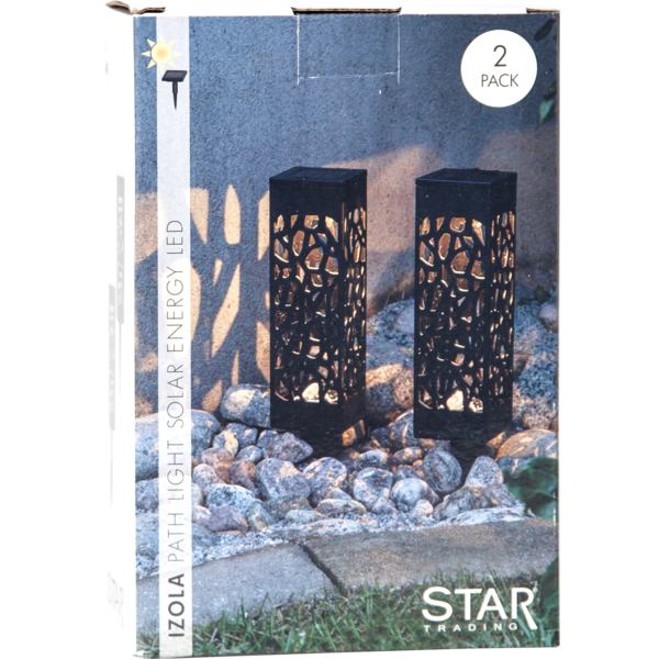 Solcellsdekoration Izola | 0.07W | svart 2st [Star Trading] 361298 - 7