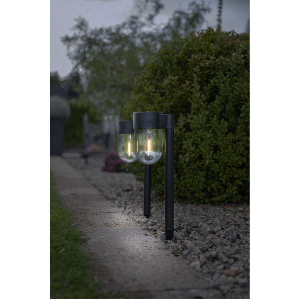 Solcellspollare Cupola | svart | 2st [Star Trading] 501531 - 2
