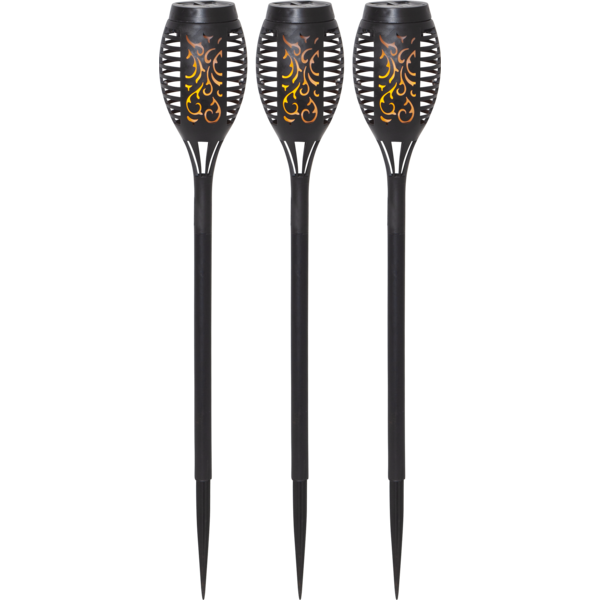 Solcellspollare Flame Mini | 0,18W | 3st [Star Trading] 501789 - 1