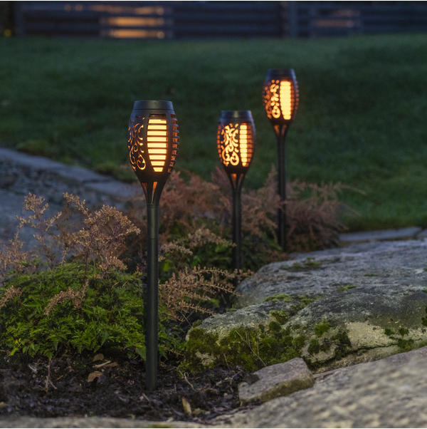Solcellspollare Flame Mini | 0,18W | 3st [Star Trading] 501789 - 2
