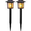 Solcellspollare Flame Mini | svart | 2st [Star Trading]