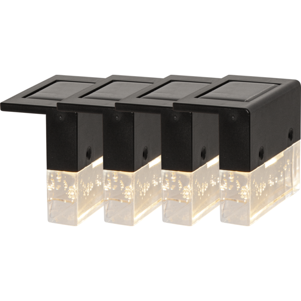 Solcellsvägglampa Bubbly Fence | 0,3W | 4st [Star Trading] 501786 - 1