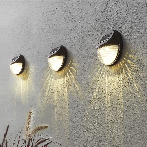 Solcellsvägglampa Fency | 0.13W | 3st [Star Trading] 361312 - 2