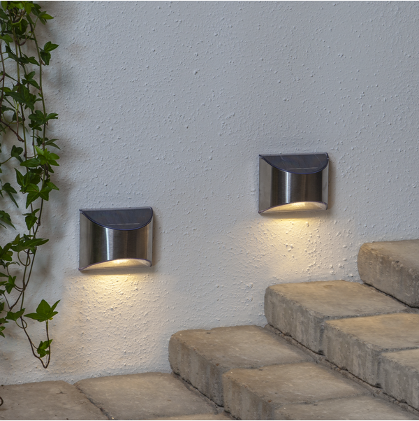 Solcellsvägglampa Wally | 0.18W | 2st [Star Trading] 361311 - 2
