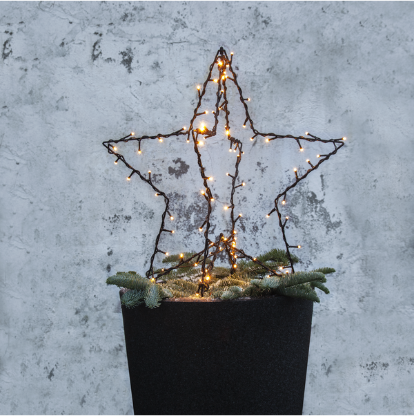 Utomhusdekoration Foldy Stjärna | 55cm | svart [Star Trading] 501850 - 2