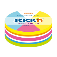 Stick'n Die-Cut-lappar 67mm | cirkel neonmix diameter | 250 ark 201734