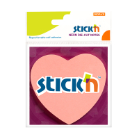 Stick'n Die-Cut-lappar hjärta 70mm x 70mm | neonrosa | 50 ark 201845