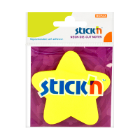 Stick'n Die-Cut-lappar stjärna 70mm x 70mm | neongul | 50 ark 201846