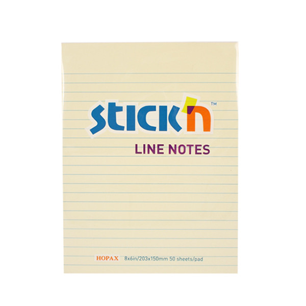 Stick'n Notes | 203mm x 152mm | pastellgul | 50 ark 21038 404015 - 1