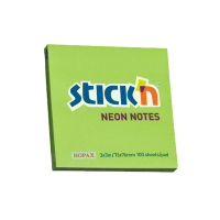 Stick'n Notes 76mm x 76mm | neongrön | 4 x 45 ark 201717