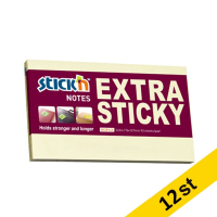 Post-it lappar 76 x 127mm | Stick'n | pastellgul | 90 ark | 12st 201723